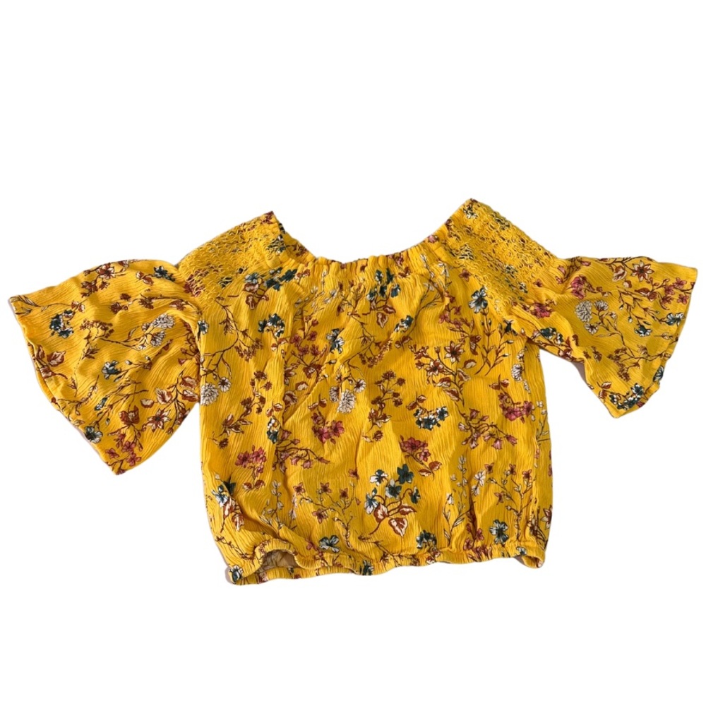 Off the Shoulder Floral Blouse